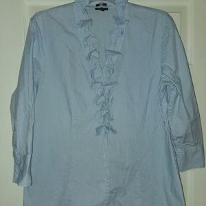 Talbots Pinstripe Button-up Blouse